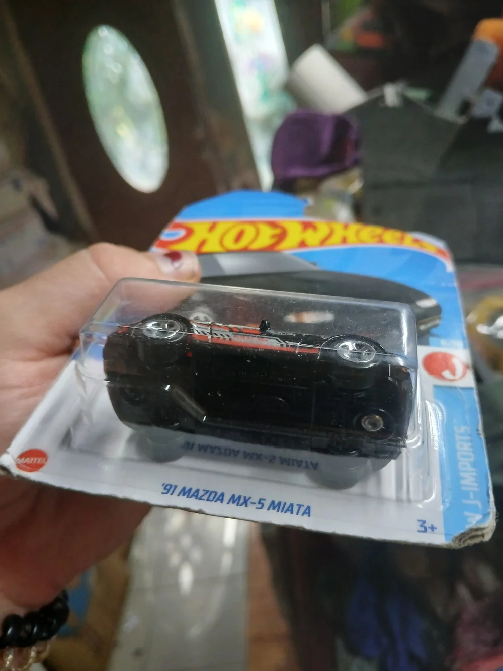 2024 Hot Wheels '91 Mazda MX-5 Miata in black from the HW J-Imports series.